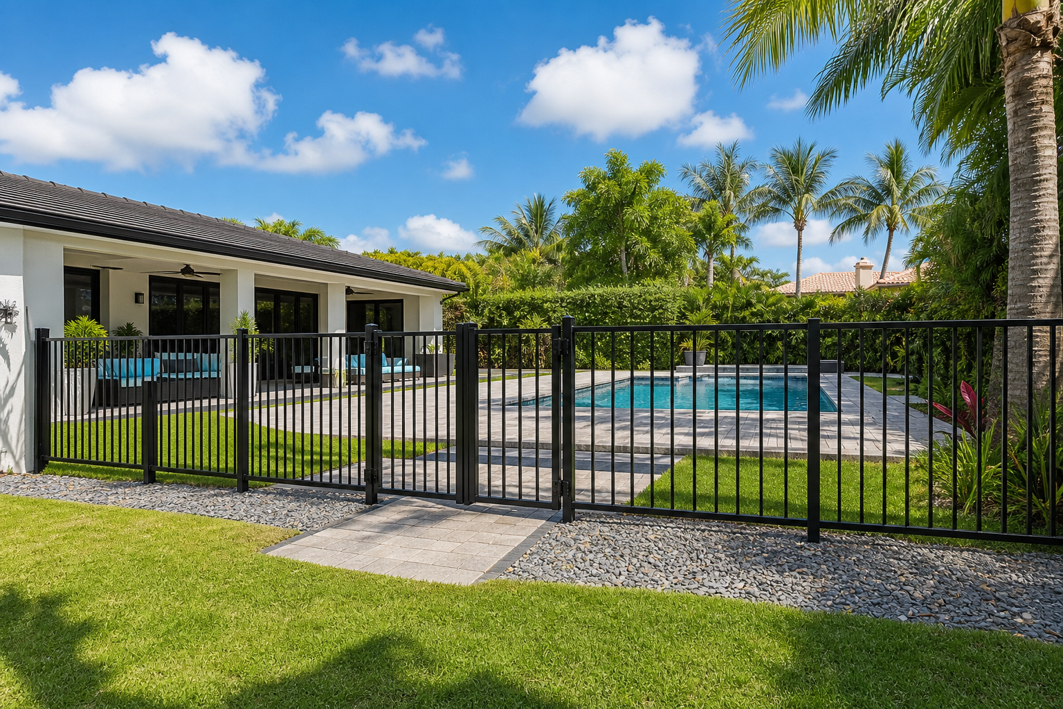 Aluminum pool fence design