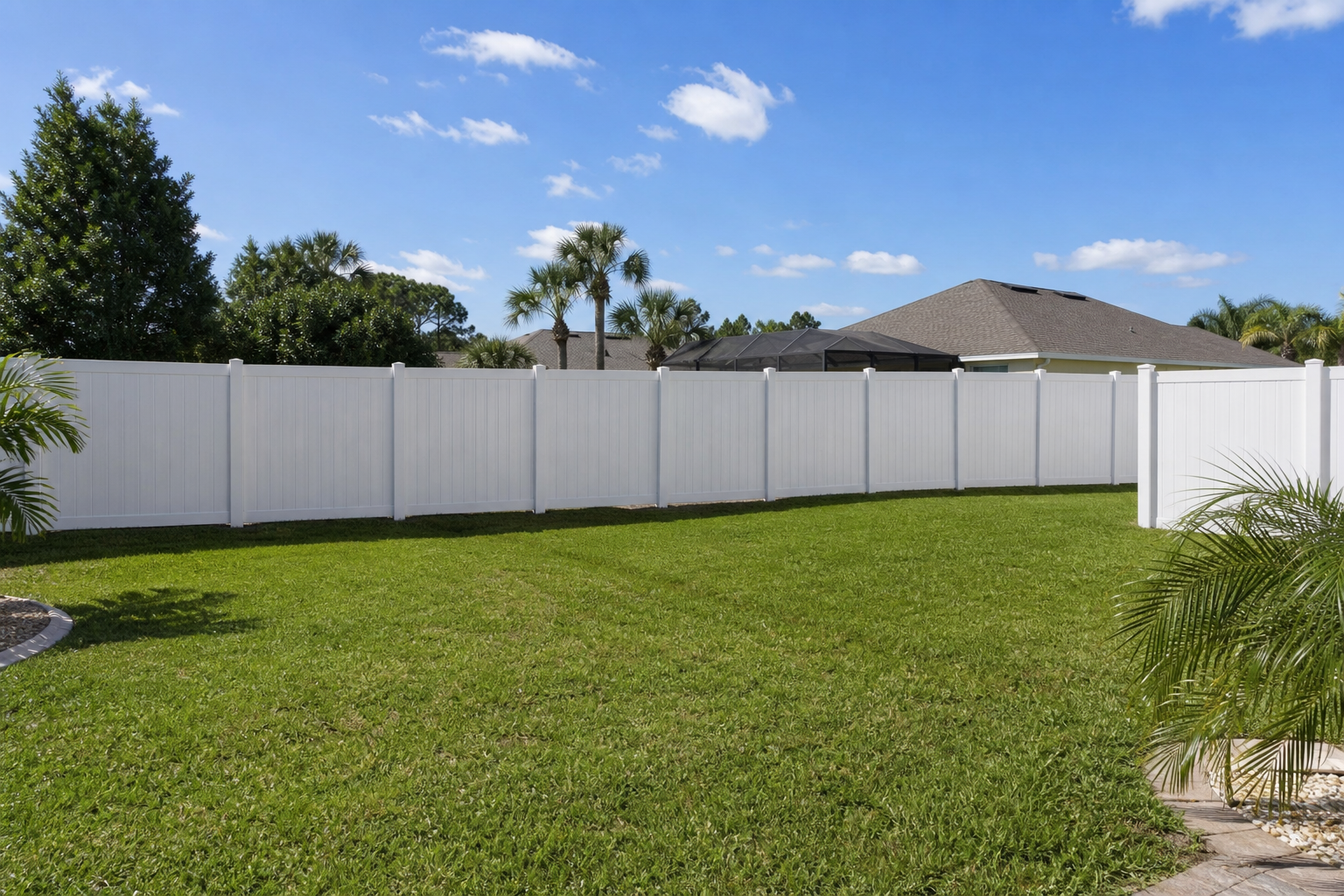 Vinyl fence installation Clearwater FL