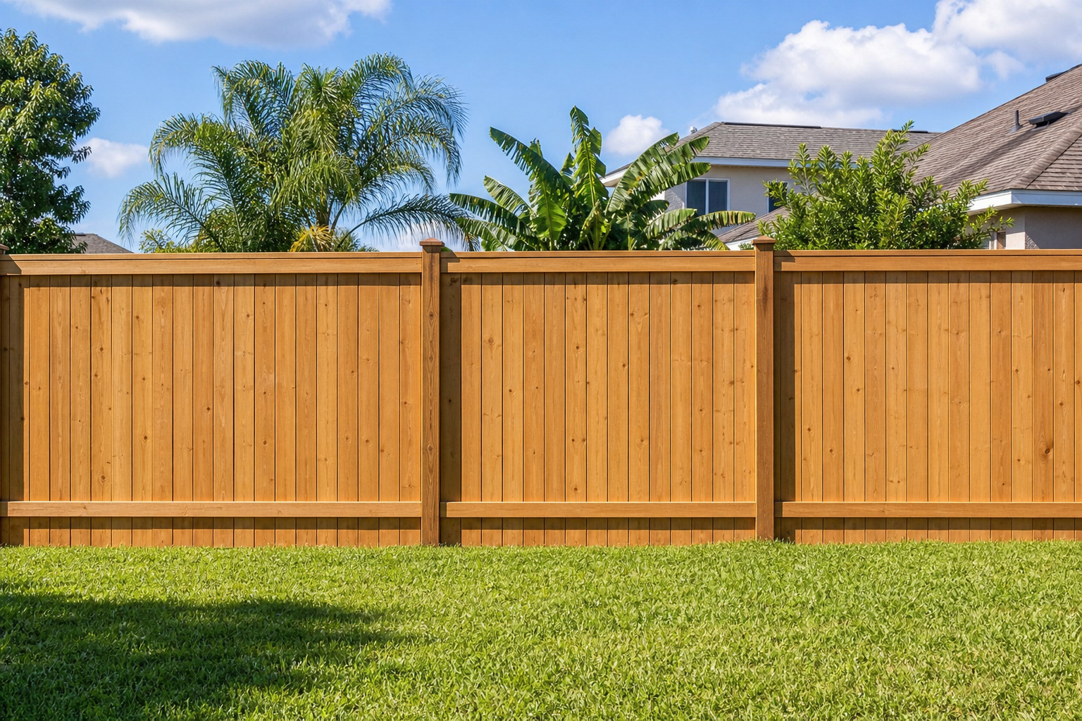 Professional wood fence installation in Clearwater FL